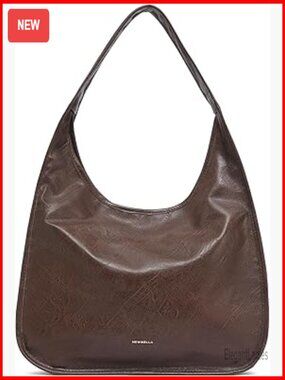 PU Leather Hobo Shoulder Bag Tote for Work Travel